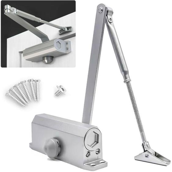 Ultrixe - Ferme-porte Hydraulique Automatique avec Dispositif Darrêt Ferme Porte à Ressort Réglable, Tampon Fermé usage Commercial et Résidentiel