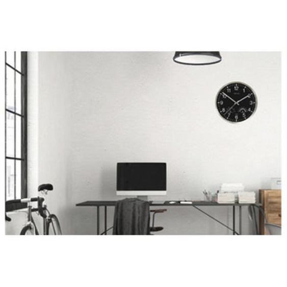 UNILUX Horloge murale WETTY, diamètre : 300 mm, noir