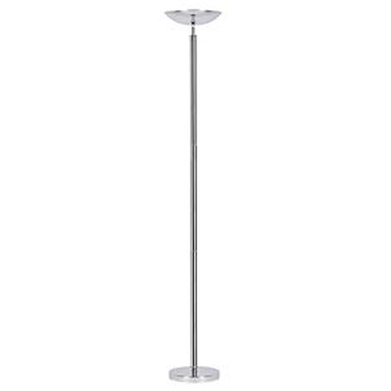 Unilux Lampadaire Dely - Led intégrée - 23W - Tête orientable - Variateur dintensité - Gris chromé