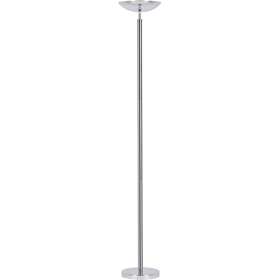 Unilux Lampadaire Dely - Led intégrée - 23W - Tête orientable - Variateur dintensité - Gris chromé