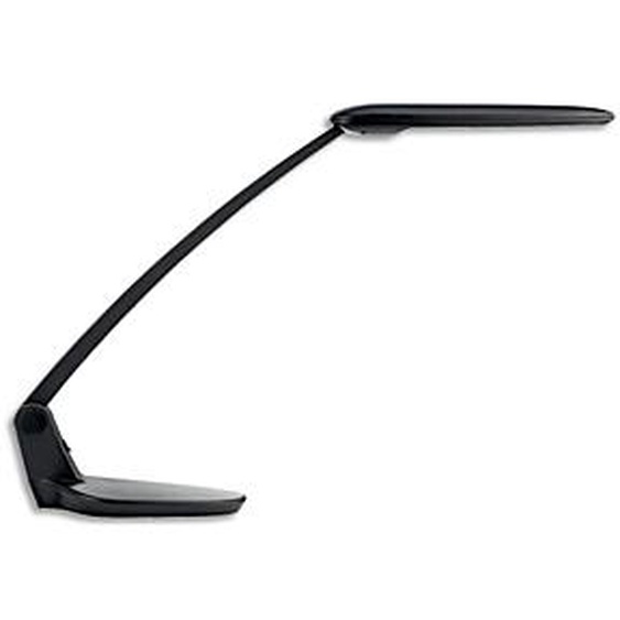 UNILUX Lampe à LEDS Brio Noire - Tête 33 x 6,5 cm, Bras 47cm H57cm maxi et Socle 24 x 15 cm