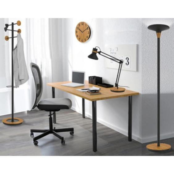 UNILUX Lampe de bureau à LED BAYA BAMBOO, noir - bambou