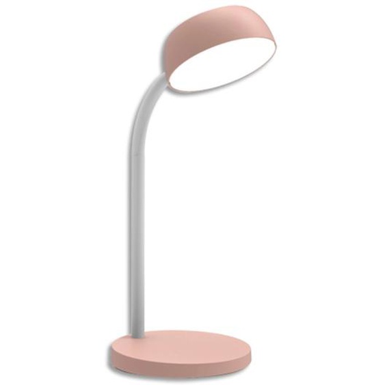 UNILUX Lampe de bureau LED TAMY. Bras flexible pivotant à 360°. 6 kWh/1000h, 3 000K, 20 000h. Rose