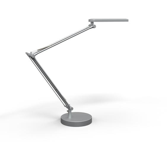 Unilux Lampe de bureau Mambo - Led intégrée - 5,6W - Double bras et tête articulés - Gris Métal