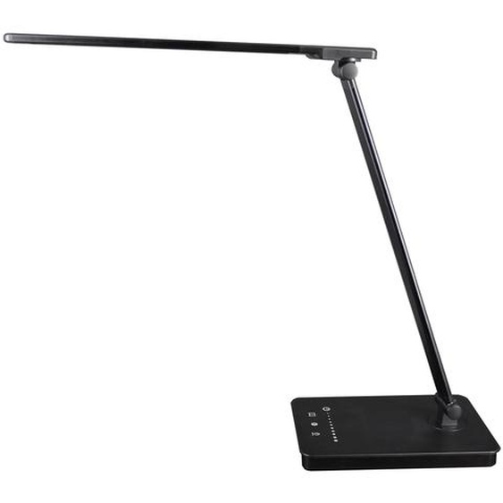 Unilux Lampe de bureau pliable Novy - Led intégrée - Tête rotative - Port USB - Noir