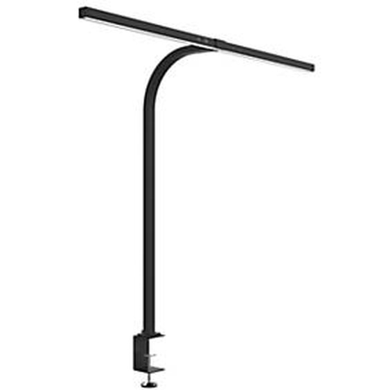 Unilux Lampe de bureau sur pince Strata - Led intégrée - 12,7W - Bras flexible - Détecteur de luminosité - Noir