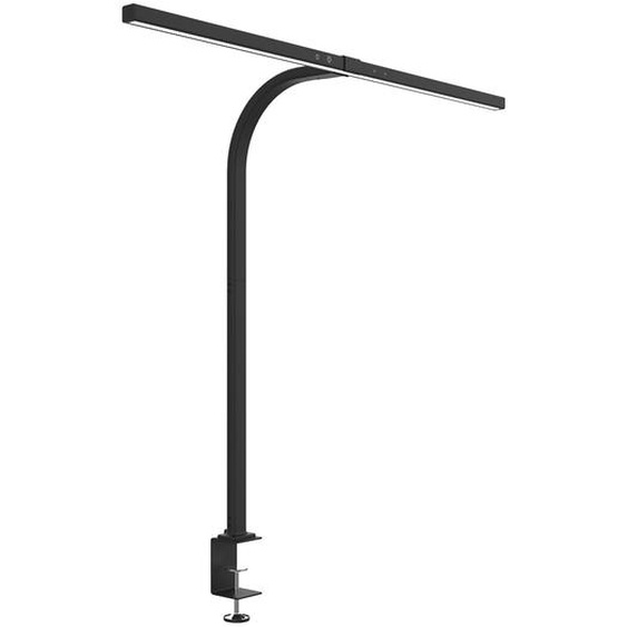 Unilux Lampe de bureau sur pince Strata - Led intégrée - 12,7W - Bras flexible - Détecteur de luminosité - Noir