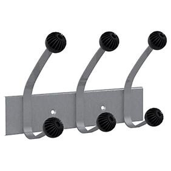 Unilux Patères  doubles 3 boules  gris métal Unilux