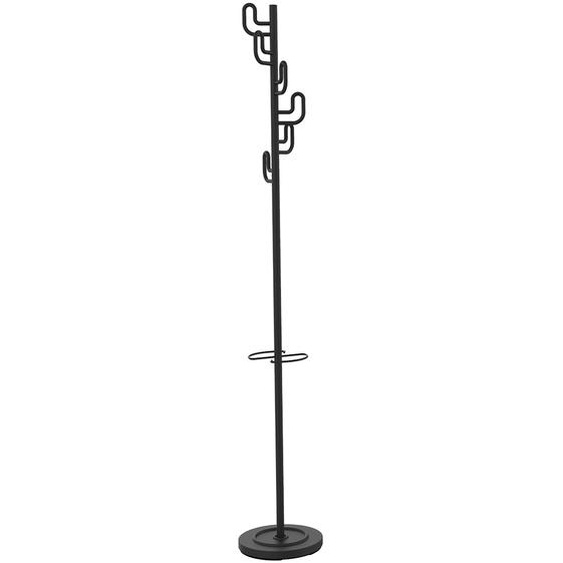 Unilux Portemanteau ICARUS 6 patères et un support parapluie - Noir