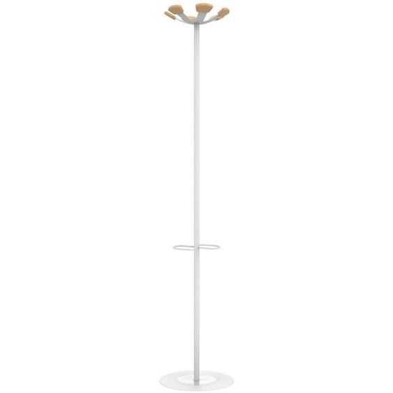 Unilux Portemanteau Vaiina 6 patères - Blanc et bois