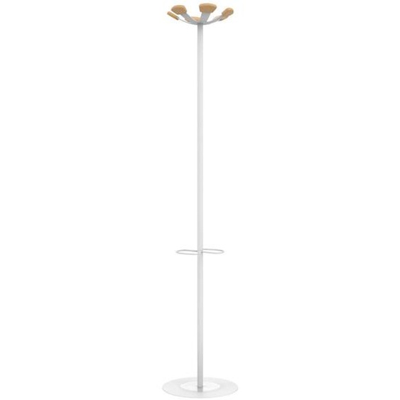 Unilux Portemanteau Vaiina 6 patères - Blanc et bois