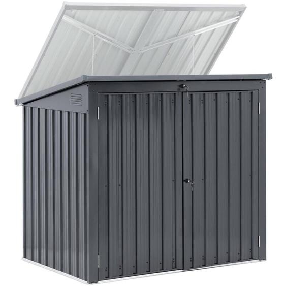Uniprodo - Abri de poubelle métallique Couvercle poubelle 2 tonnes (240 l) verrouillable