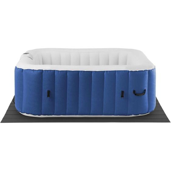 Uniprodo - Spa Gonflable Carré 6 Places Extérieur Massage 900l 1800W 130 Jets Bleu - Bleu foncé, Blanc