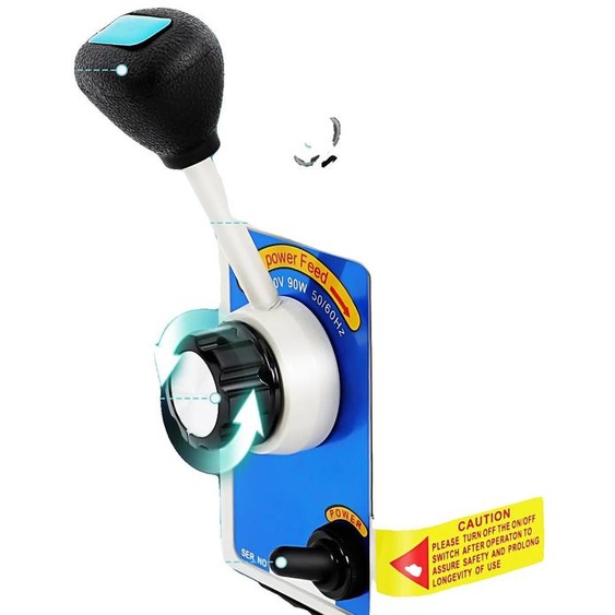 Unité dentraînement pour fraiseuse, 220V, vitesse variable de 0 à 190 tr/min, moteur en cuivre pur, compatible avec les fraiseuses, avec protection de sécurité intégrée