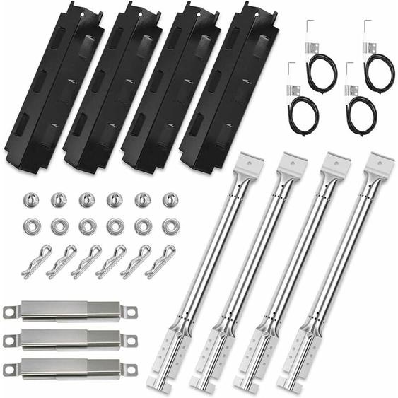 Universel Accessoires Kit - brûleur 36,5cm, diffuseur de chaleur 37cm et croisé tube pour Charbroil, Barbecook Vanilla, Barbecook 300, Tenneker TG4