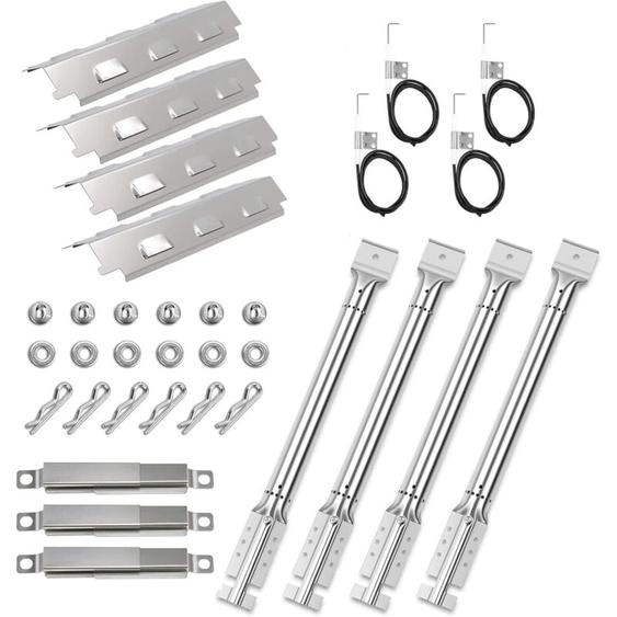 Universel Accessoires Kit - tube de brûleur 36,5cm, diffuseur de chaleur 37cm et croisé tube pour Charbroil, Barbecook Vanilla, Barbecook 300,