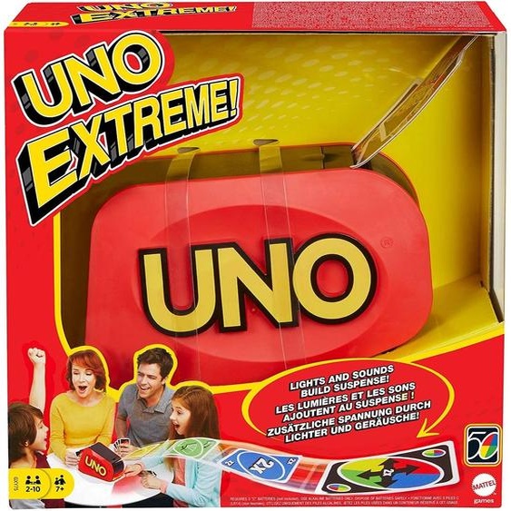 Uno Extreme Jeu De Société Et De Cartes Avec Distributeur Aléatoire, Sonore Et Lumineux Multicolore