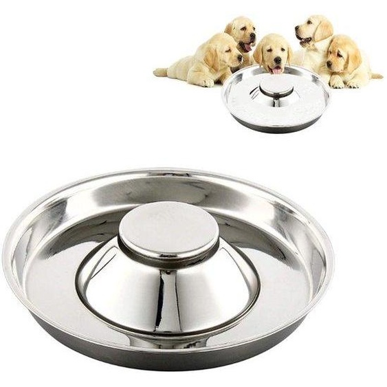 Unyqoos® : Bol en acier inoxydable pour plusieurs chiots – Gamelle pour nourriture et eau, diamètre 30 cm (pour jusquà 5 chiots) ou diamètre 34 cm (pour jusquà 7 chiots), non toxique, polie, lavable au lave-vaisselle