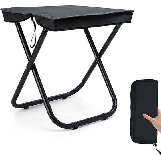Unyqoos® : Tabouret pliable compact et portable, fabriqué en aluminium 7075 avec assise en Oxford. Pèse 280 g, inclut une sacoche de rangement. Idéal pour le camping, la randonnée, la pêche et la plage