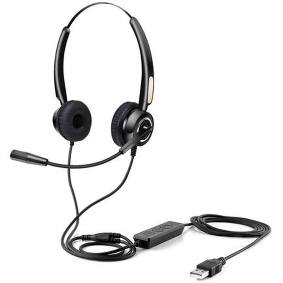 Urban Factory USB HEADSET WITH REMOTE CONTROL, Avec fil, 100 - 6600 Hz, 90 g, Casque, Noir HBV01UF