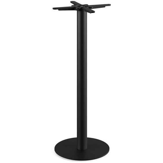 Urban - Table de bar avec structure noire et plateau HPL noir Ø70 cm, 1 pièce