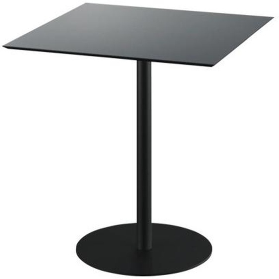 Urban - Table de terrasse, structure noire + plateau HPL noir, 70 x 70 cm, 1 pièce