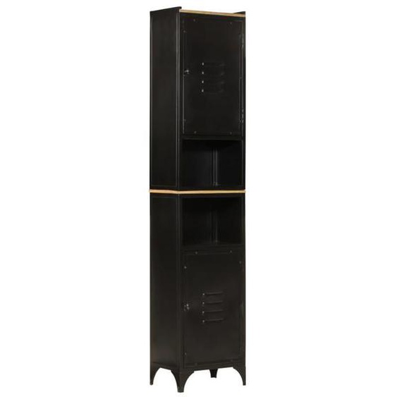 UU*NEW Armoire de salle de bain - 40x27x180 cm - fer et bois de manguier 3217108