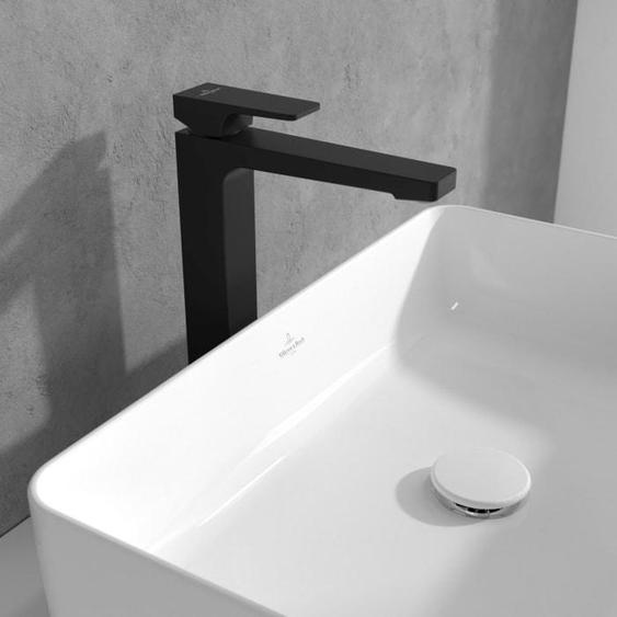 V&B Mitigeur monocommandé pour lavabo ARCHITECTURA SQUARE, avec vidage à poussoir, matt black