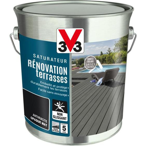 V33 - Saturateur Rénovation terrasses Anthracite Mat 2,5L