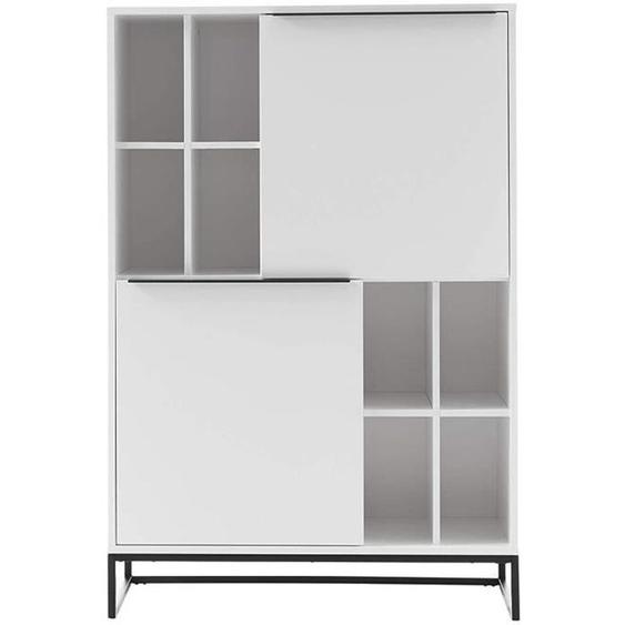 Vaisselier - Buffet coloris blanc mat - Longueur 100 x Hauteur 149 x Profondeur 40 cm