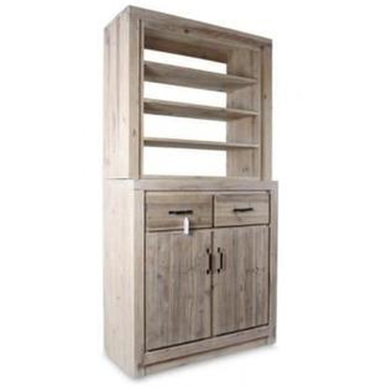 Vaisselier - DECORATION DAUTREFOIS - Bois Naturel - 2 portes - 2 tiroirs