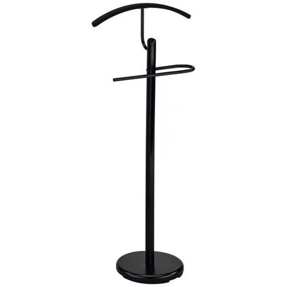 Valet de chambre ASMO, portant à vêtement avec structure en métal laqué noir
