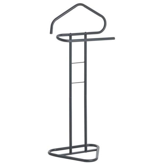 Valet de chambre - IDIMEX - CAMILO - Métal laqué gris - Support pantalon et veste - Design moderne