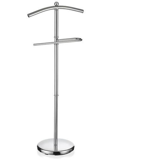 Valet de chambre - IDIMEX - JÖRG - Métal chromé - Support veste et pantalon