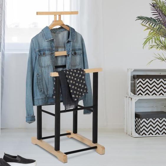 Valet de chambre - IDMARKET - TOM - Métal - Noir - 110 cm
