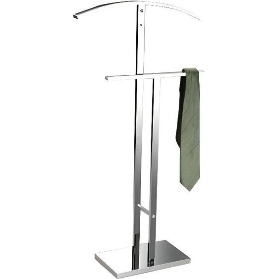 Valet de Chambre Multifonctionnel Lund - Penderie pour Vêtements en Acier - Argenté - Versa