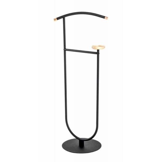 Valet de Chambre - PARIS PRIX - Malia - 115 cm - Noir - Bois Massif - Design Contemporain