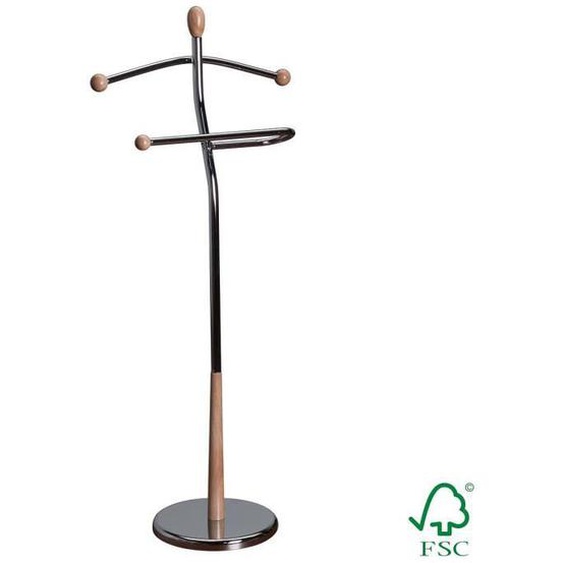 Valet de Nuit Chromé - ALTOBUY - Valerio - Métal et Bois Massif - Design Contemporain