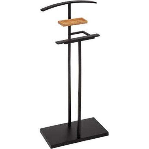 Valet de nuit double en métal et bambou - L.40.3 x P.22 x H.114,5 cm