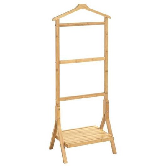 Valet de nuit en bambou coloris naturel  - Longueur 46 x Profondeur 28 x Hauteur 115 cm