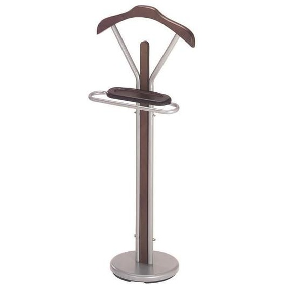Valet de nuit en tube dacier alu et MDF teinte…