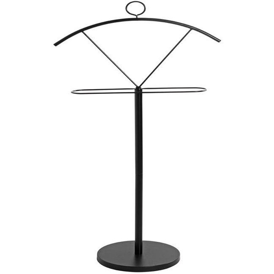 Valet de nuit , valet de chambre en métal coloris noir - longueur 51 x profondeur 28 x hauteur 117 cm