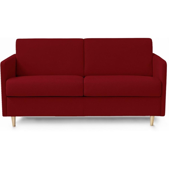 VALLAURIS - Canapé convertible 2 places - Tweed, Rouge