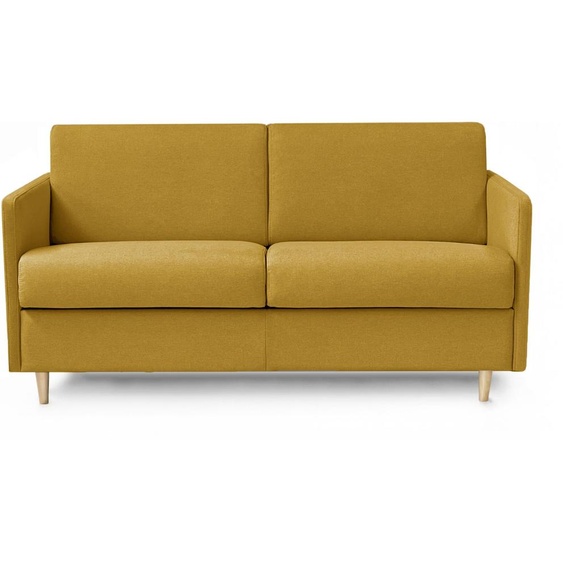 VALLAURIS - Canapé convertible 4 places - Tweed, Moutarde