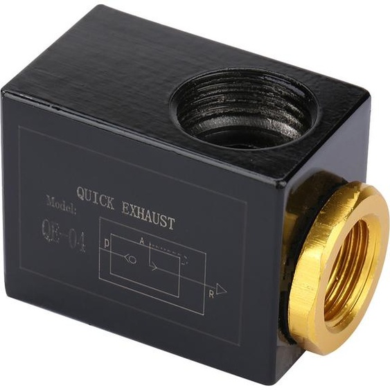 Valve déchappement rapide pneumatique 3/8/1/2 en alliage daluminium (QE-04 G1/2)