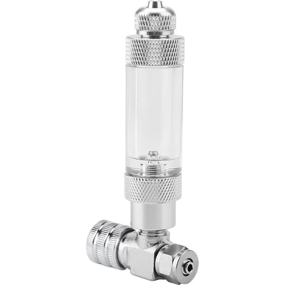 Vanne à pointeau pour CO₂ daquarium avec compteur de bulles 04# – en acier inoxydable, précise et légère, pour un dosage précis et lentretien des plantes