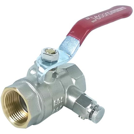 Vanne à purge poignée + papillon femelle femelle 33/42 GARIS V03FF-33M