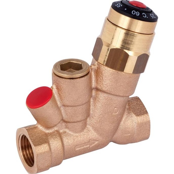 Vanne de circulation thermostatique Danfoss MTCV DN 15 IG Rp 1/2 pouce à optimisation énergétique, 1 pièce.
