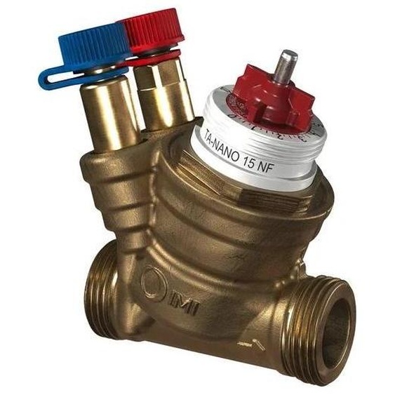 Vanne de régulation IMI Heimeier, TA-Nano Plus, DN15, 55-550 l/h, PN25, avec raccord de mesure, 1 pièce