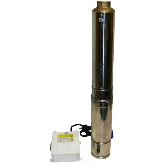 Varan Motors - 4STM4-6 Pompe à eau immergée pour puits profond et forage, 4m³/h - 48m, 370Watt